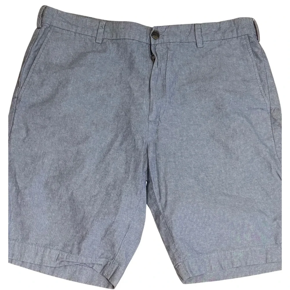 Brooks Brothers Chino Shorts Blue Chambray Cotton Mens W38